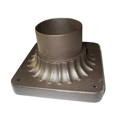 Designers Fountain 5.75in Oil Rubbed Bronze Pier Mount For Outdoor Post Lamps 1916-ORB